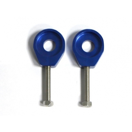 Round aluminium chain tensioners - 126mm - Blue