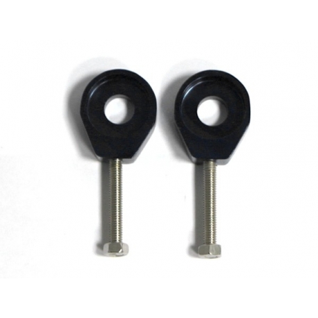 Round aluminium chain tensioners - 156mm - Black