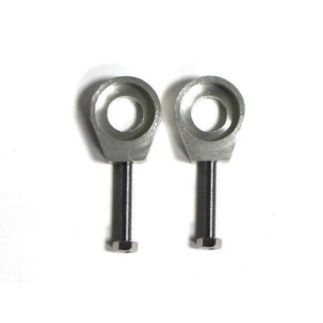 Round aluminium chain tensioners - 156mm - Silver